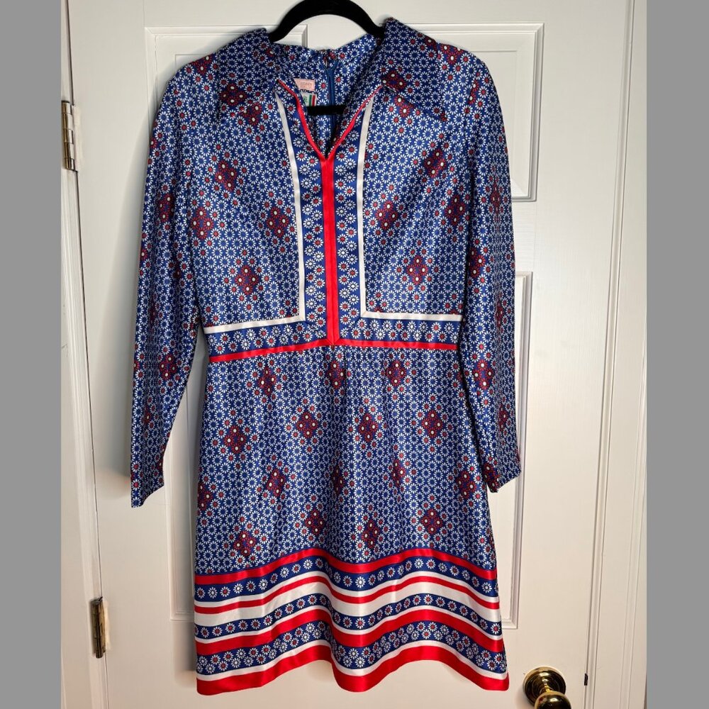 1970s Emilio Borghese VINTAGE Red White & Blue Dress